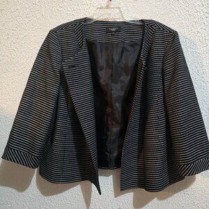 Talbots Womens Black & White Polka Dot Blazer Jacket 14W